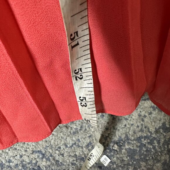 Michael Michael Kors Dress Womens XS Red Pleated Maxi Strappy Sangria MU78WB37R3 - Picture 4 of 7